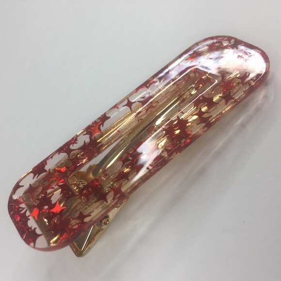 🔴5/$15🔴CLEARANCE Red Simple Hair Clip NEW - Picture 4 of 7